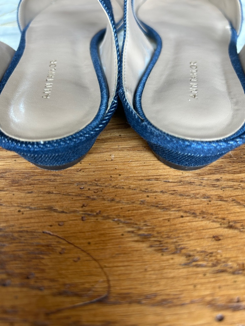 Ann Taylor Pointed Toe Women's Slingback Flats - Picture 4 of 5